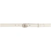 Gucci Gg Marmont Thin Belt With Shiny Buckle In 9022 Mystic White