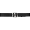 Gucci Polished Leather Belt With Iconic Double G Buckle In 1000 Black