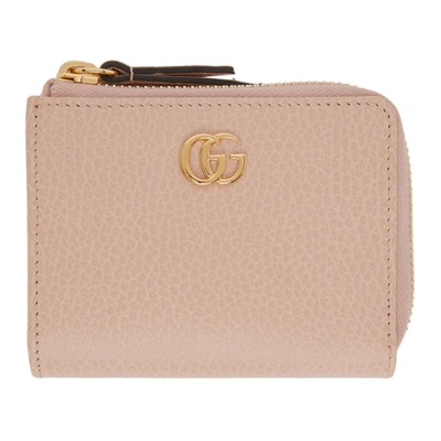 Gucci Pink Small Marmont Card Holder In 5909 Perfect Pink