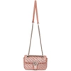 GUCCI PINK MINI GG MARMONT SHOULDER BAG