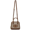 GUCCI BEIGE & BROWN SMALL GG 'GUCCI 1955' HORSEBIT BAG