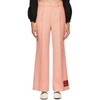 GUCCI PINK 'GUCCI ORGASMIQUE' WIDE TROUSERS