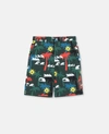 Stella Mccartney Palms Print Organic Cotton Shorts In Multicolor