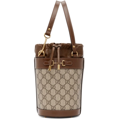 Gucci 1955 Leather Handbag In 8563 Beige