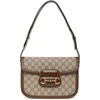 GUCCI BEIGE & BROWN 'GUCCI 1955' HORSEBIT SHOULDER BAG