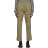 GUCCI KHAKI INTERLOCKING G PATCH TROUSERS