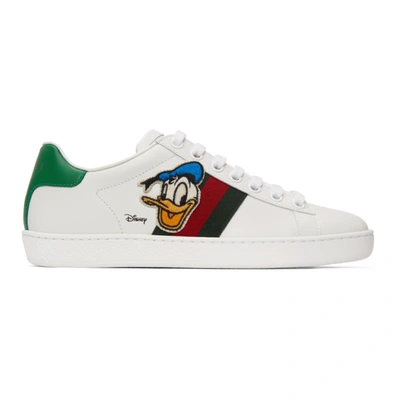 Gucci X Disney Donald Duck Ace 板鞋 In White