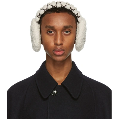 Gucci‎ beige Fuzzy Ear Muffs Gucci Double G Shearling Ear Muffs White – voilà.id main image 2