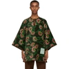 GUCCI GREEN KEN SCOTT EDITION VELVET FLORAL SHIRT