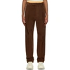 GUCCI BROWN REGULAR FIT CORDUROY TROUSERS