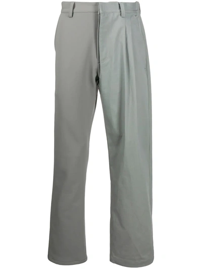 Xander Zhou Straight Leg Tailored Trousers In Grey