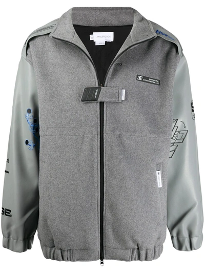 Xander Zhou Panelled High-neck Jacket In Grey