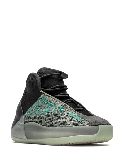 Adidas Originals Babies' Yeezy Qntm "teal Blue" Sneakers In Grey