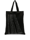 10 Corso Como Logo Print Cotton Tote In Black