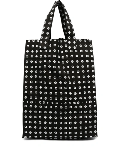 10 Corso Como Spot Print Cotton Tote In Black
