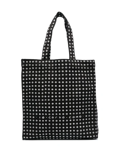 10 Corso Como Motif-print Cotton Tote Bag In Black