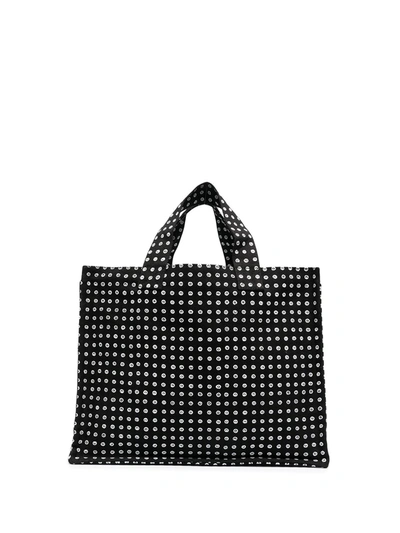 10 Corso Como Polka Dot Print Tote Bag In Black