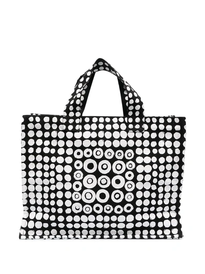 10 Corso Como Large Fish-Print Transparent Tote Bag - White