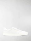 Saint Laurent Sl10 Panelled Leather Sneakers In White