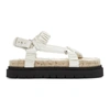 3.1 Phillip Lim Noa Smooth And Croc-effect Leather Platform Sandals In White,black