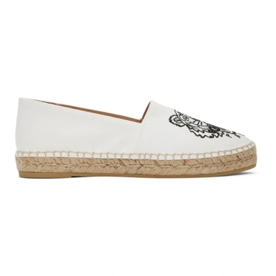 Kenzo Off-white Classic Tiger Espadrilles In White,black,green