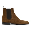 GIANVITO ROSSI BROWN SUEDE ALAIN BOOTS