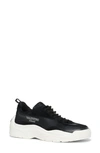 Valentino Black Leather Sneakers In Black
