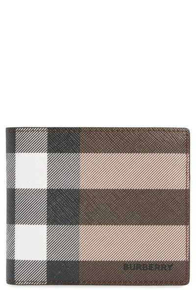 Burberry Kier Printed E-canvas Billfold Wallet In Birch Brown