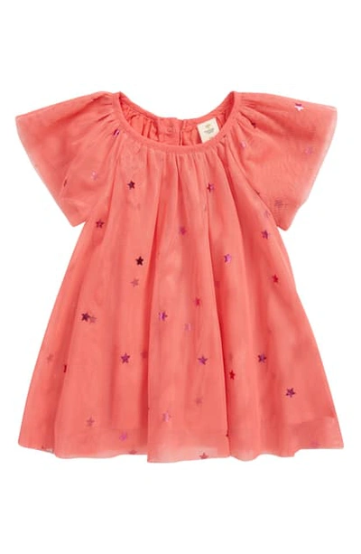 Tucker + Tate Babies' Sparkle Tulle Dress In Pink Strawberry Sparkle Stars