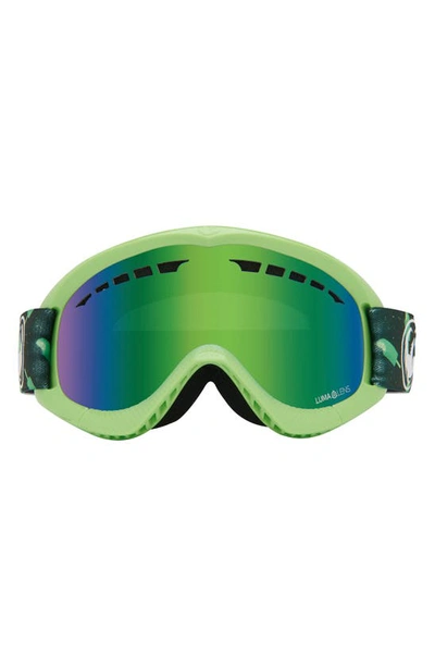 Dragon Dxs Base Ion 60mm Snow Goggles In Cosmic Pop/ Green Ion