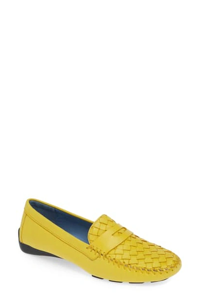Robert Zur 'petra' Driving Shoe In Gold Finch Glove