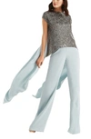 Sachin & Babi Marie Embellished High-low Blouse In Gunmetal