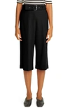 ROSETTA GETTY BELTED WOOL CREPE CULOTTES,14202F4656