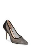 Stuart Weitzman Tasha Pointed Toe Pump In Black/ Black