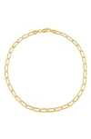 ADINAS JEWELS TWISTED PAPERCLIP ANKLET,A06904GLD-847