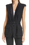 SMYTHE BELTED SLEEVELESS BLAZER,PS2123