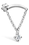 Maria Tash Diamond Threaded Stud Earring In White Gold