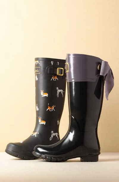 Joules 'welly' Print Rain Boot In Tanleostrp