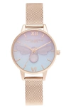 OLIVIA BURTON SWEET LUCKY BEE OMBRE MESH STRAP WATCH, 30MM,OB16CD09
