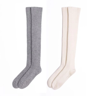 Voya Cashmere Wool Long Socks Gift Set