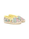 Gucci Hearts Gg Supreme Print Espadrilles In Neutrals