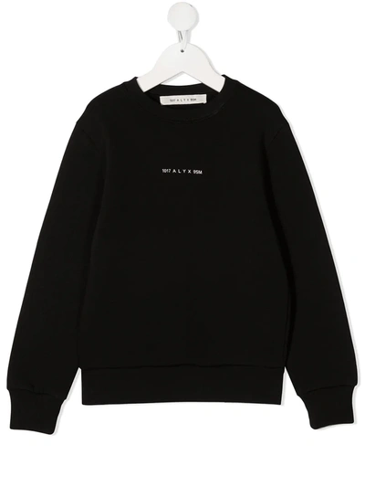 Alyx Kids' Logo Print Sweatshirt In Black