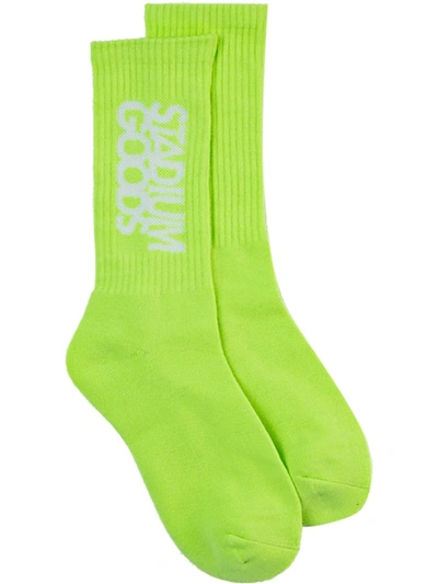 Stadium Goods Embroidered Logo Socks In Green