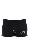 DSQUARED2 JERSEY SHORTS WITH REFLECTIVE ICON PRINT,S80MU0012 S25042 971