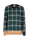 BURBERRY CHECK-MOTIF MERINO WOOL SWEATER,8037231 -A1684