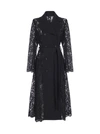 DOLCE & GABBANA LACE AND CREPE DOUBLE-BREASTED COAT,F0AD2T HLMTBN0000