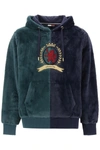TOMMY HILFIGER TWO-TONE TEDDY HOODIE WITH THC EMBROIDERY,11676612