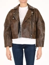 GANNI WASHED LEATHER JACKET,11673994