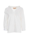 MARNI V NECK 3/4S SHIRT W/CURL ON SLEEVES,11673911
