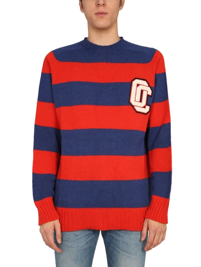 Opening Ceremony Logo Patch Striped Jumper In Red